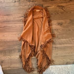 Brown Suede/ Fringe Vest